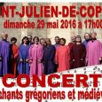 Quelques photos du concert du 29 mai à l’église de St-Saint-Julien-de-Coppel. Le CCAS a organisé un nouveau concert en l’église de Saint Julien de Coppel. Ce dimanche se sont produits les choristes de […]