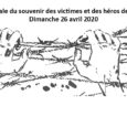 Compte tenu de la situation exceptionnelle liée à l’état d’urgence sanitaire et aux mesures de confinement, Monsieur le Maire, procédera seul, au pavoisement du monument aux Morts, dimanche 26 avril […]