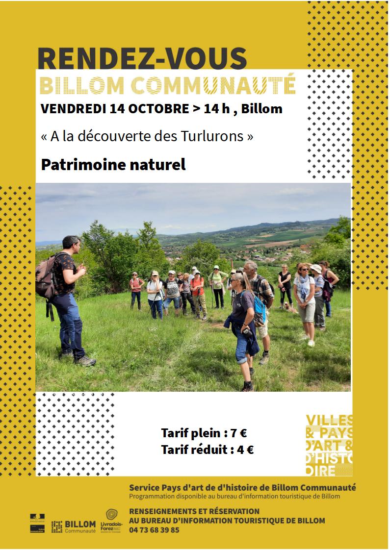 Turluron Billom Communauté: A la découverte des Turlurons vendredi 14 octobre