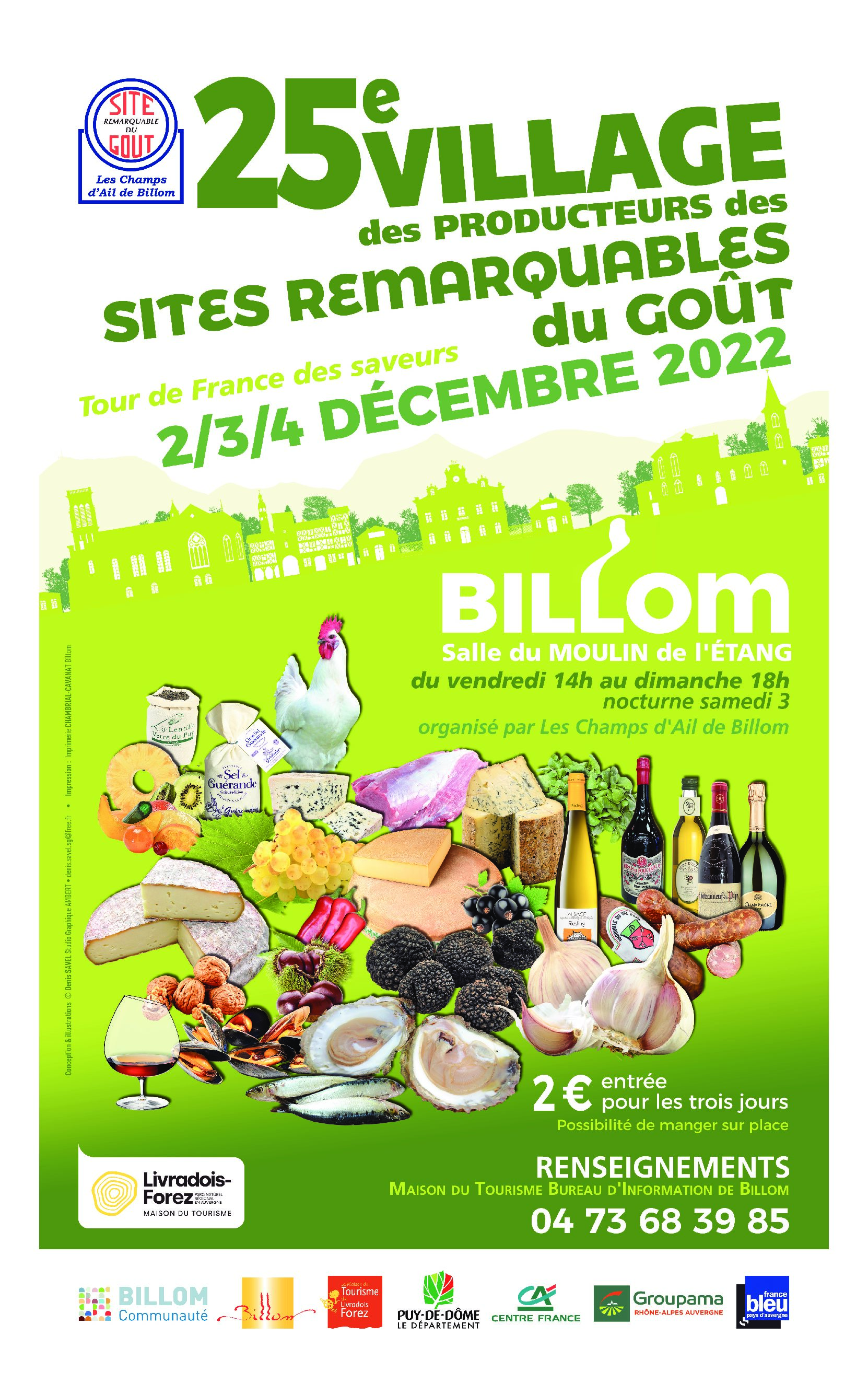 Affiche 2022 Venez déguster des bons produits à Billom les 2-3-4 décembre prochains, faire vos achats de Noël ou pour faire un cadeau qui sera très apprécié. >>>Toutes les infos […]